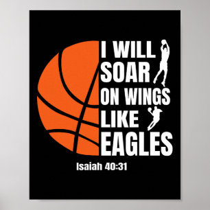 Bysketbyll Christian Soar på Vingar som Eagles Rel Poster