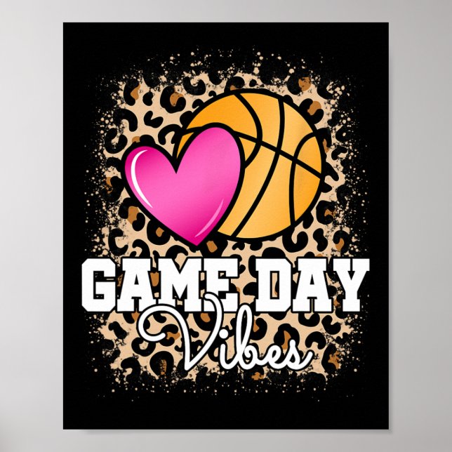 Bysketbyll leopard Skriv ut kvinnor Girls Bysk Poster (Framsidan)