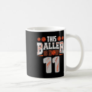 Bysketbyll Player 11 år gammal Boy Bysketbyll 11:e Kaffemugg