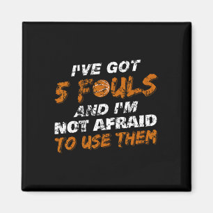 Bysketbyll Player Coach Team Roligt Ringar 5 Fouls Magnet