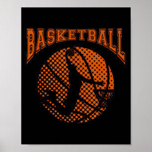 Bysketbyll Player Dunk Sport Coach Game Team Court Poster