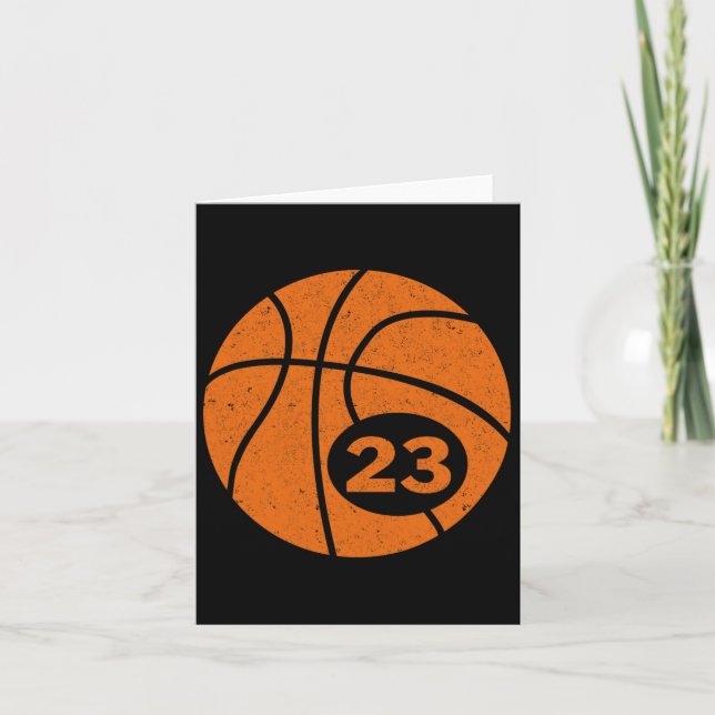 Bysketbyll Player Jersey Number 23-grafik Kort (Framsida)