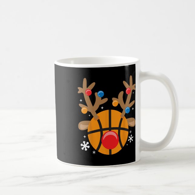 Bysketbyll Reindeer Roligt Cute Boy Jul Kaffemugg (Höger)
