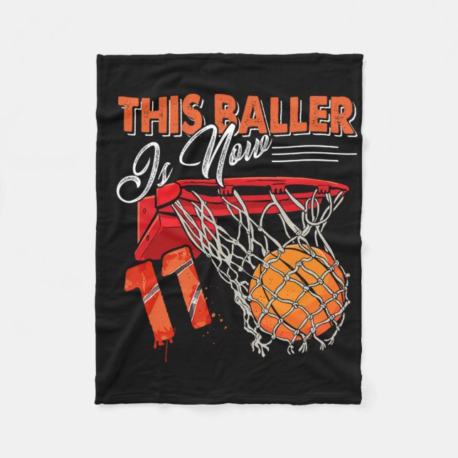 Bysketbyll Roligt 11 år gamla barn, ifall Fleecefilt (Framsidan)