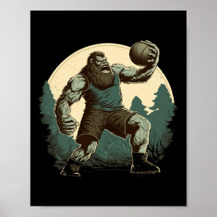 Bysketbyll Roligten Bigfoot Sasquatch Bysketbyll Poster