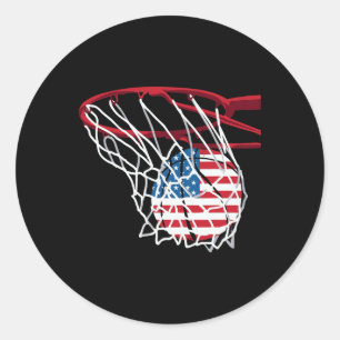 Bysketbyll Roligten Byll amerikansk USA flagga Ind Runt Klistermärke