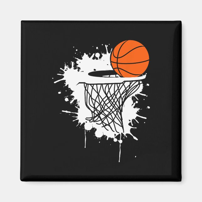 Bysketbyll S För manar Slam dunk Tonåringar Kids Y Magnet (Framsidan)