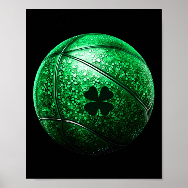 Bysketbyll Shamrock Lucky Klöver Irish St Patrick Poster (Framsidan)