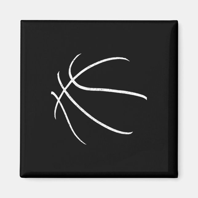 Bysketbyll Silhouette Bbyll Player Coach Sports by Magnet (Framsidan)