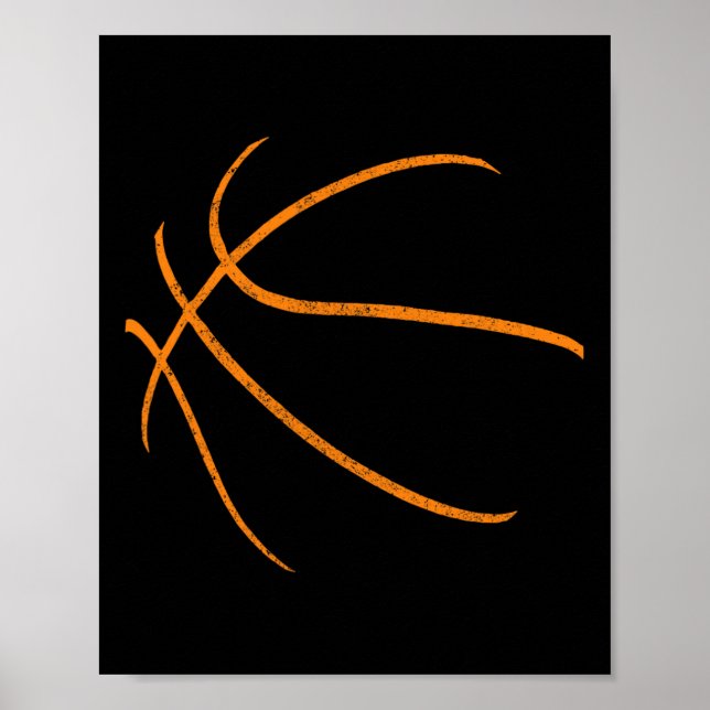 Bysketbyll Silhouette Bbyll Player Coach Sports by Poster (Framsidan)