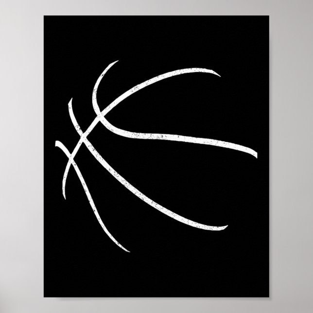Bysketbyll Silhouette Bbyll Player Coach Sports by Poster (Framsidan)