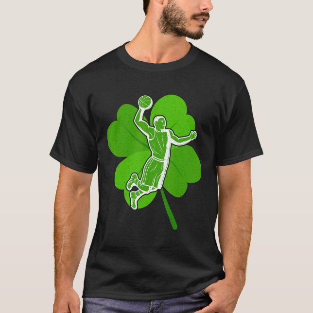Bysketbyll Sports Shamrock St patricks day Manar W T Shirt (Framsida)