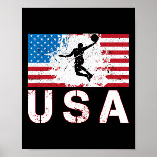 Bysketbyll Usa American Flagga Us Bysketbyll Manar Poster