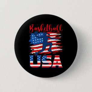 Bysketbyll Usa Player American Flagga Indepedence Knapp