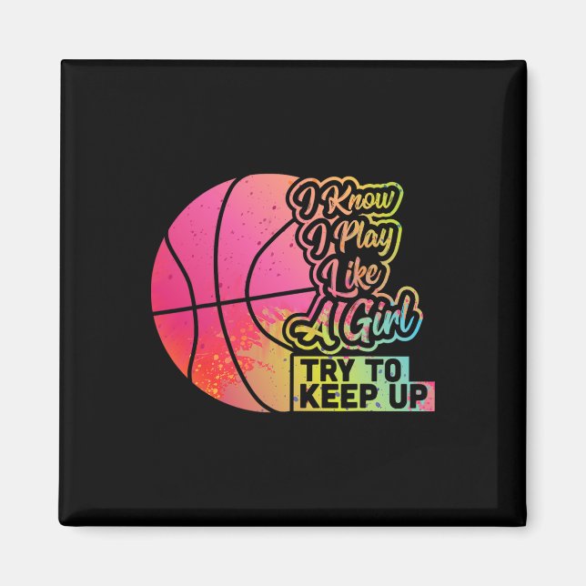 Bysketbyll Women Roligt Gift Team leker som en fli Magnet (Framsidan)