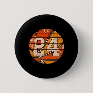 Bysketbyllenummer #24 Jersey Kärlek Bysketbyll Pla Knapp