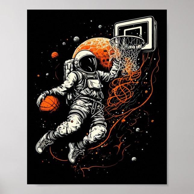 Bysketbyte för barn med Coola med astronaut Poster (Framsidan)