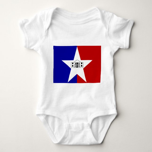 Byskosti baby med flagga San Antonio, USA T Shirt (Framsida)