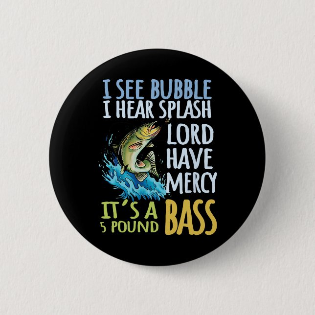 Byss Fishing Angling Sport Black Byss Fish  Knapp (Framsida)