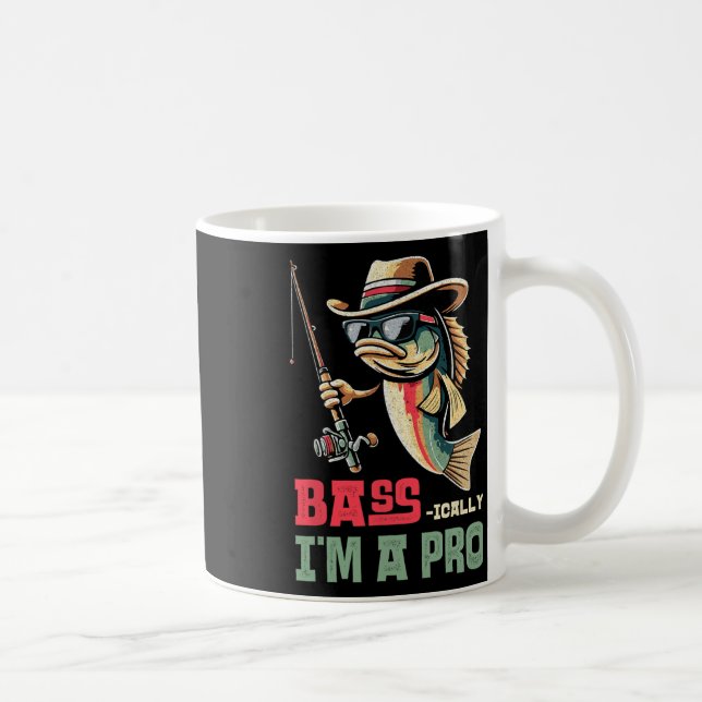 Byss-ically I Am A Pro Funny Fishing Lovers  Kaffemugg (Höger)