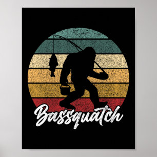 Byssquatch! Byss Fiskare Sasquatch Rolig Bigfoot Poster