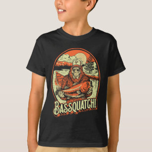 Byssquatch! Byss Fiskare Sasquatch Rolig Bigfoot T Shirt
