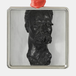 Byst av den Friedrich Nietzsche tysken Julgransprydnad Metall
