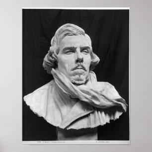 Byst av Eugene Delacroix Poster