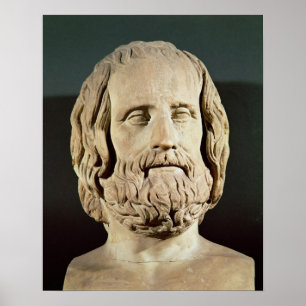 Byst av Euripides Poster