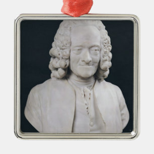 Byst av Francois Marie Arouet de Voltaire 1778 Julgransprydnad Metall