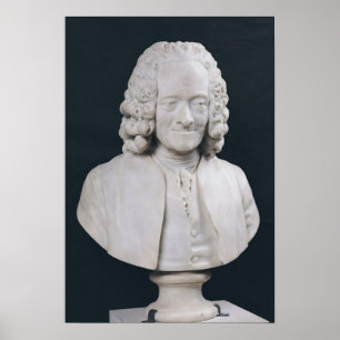 Byst av Francois Marie Arouet de Voltaire 1778 Poster