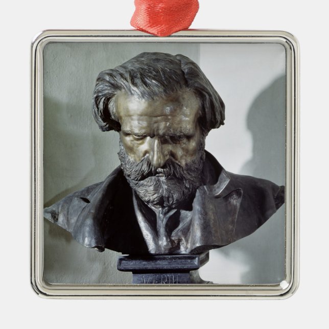 Byst av Giuseppe Verdi Julgransprydnad Metall (Framsidan)