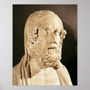 Byst av Homer, Hellenistic period Poster