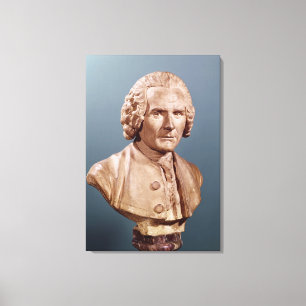 Byst av Jean-jacques Rousseau Canvastryck