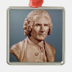 Byst av Jean-jacques Rousseau Julgransprydnad Metall