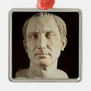 Byst av Julius Caesar 2 Julgransprydnad Metall