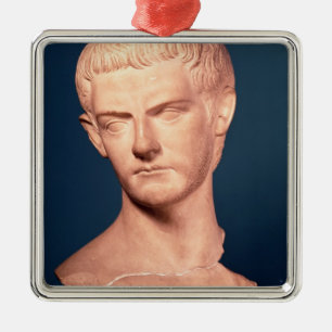 Byst av kejsaren Caligula från Thrace, ANNONS Julgransprydnad Metall