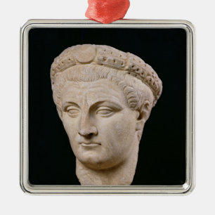 Byst av kejsaren Claudius från Thasos Julgransprydnad Metall