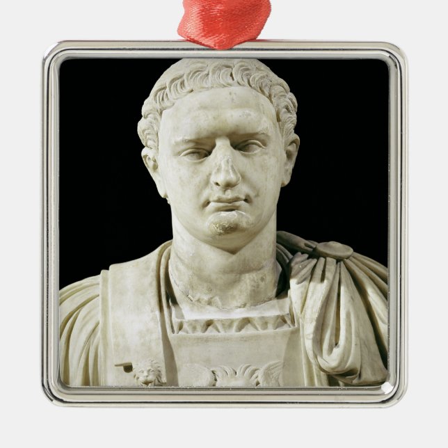 Byst av kejsaren Domitian Julgransprydnad Metall (Framsidan)