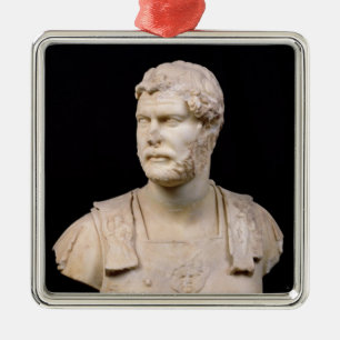 Byst av kejsaren Hadrian som finnas i Crete Julgransprydnad Metall
