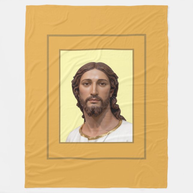BYST AV KRISTUS FRÄLSAREN av MICHELANGELO 2026__ Fleecefilt (Framsidan)