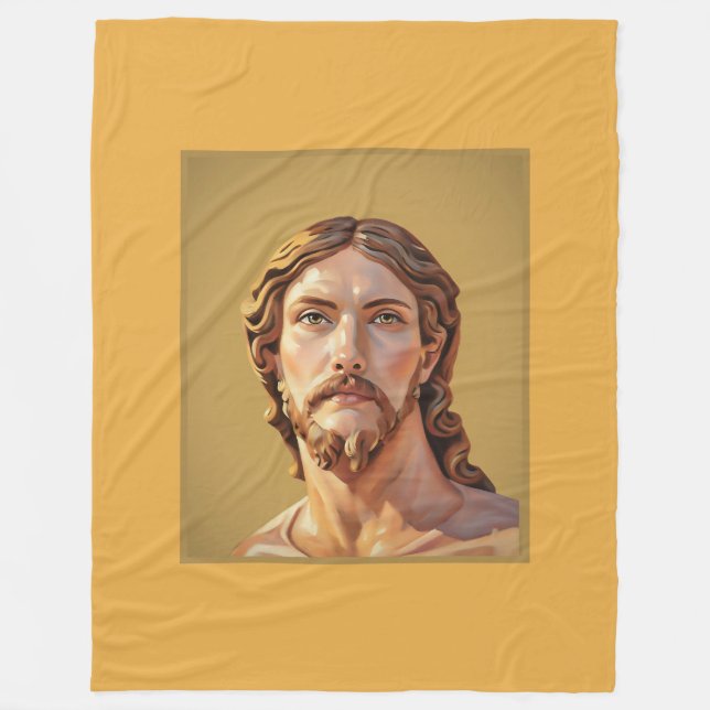 BYST AV KRISTUS FRÄLSAREN av MICHELANGELO 2026__ Fleecefilt (Framsidan)