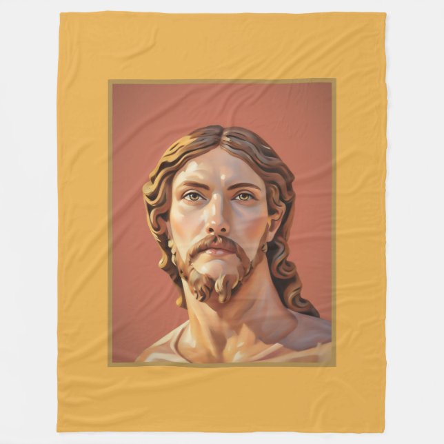 BYST AV KRISTUS FRÄLSAREN av MICHELANGELO 2026__ Fleecefilt (Framsidan)
