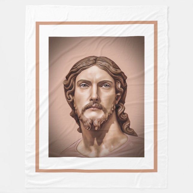 BYST AV KRISTUS FRÄLSAREN av MICHELANGELO 2026__ Fleecefilt (Framsidan)