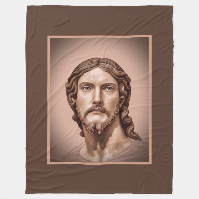 BYST AV KRISTUS FRÄLSAREN av MICHELANGELO 2026__ Fleecefilt (Framsidan)