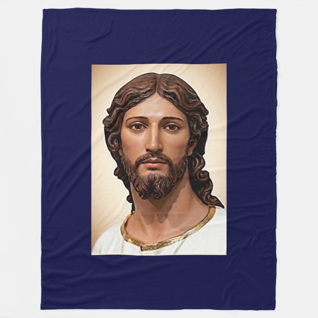 BYST AV KRISTUS FRÄLSAREN av MICHELANGELO 2026___ Fleecefilt (Framsidan)
