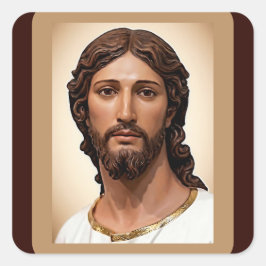 BYST AV KRISTUS FRÄLSAREN av MICHELANGELO 2026 Fyrkantigt Klistermärke