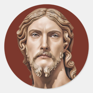 BYST AV KRISTUS FRÄLSAREN av MICHELANGELO 2026 Runt Klistermärke