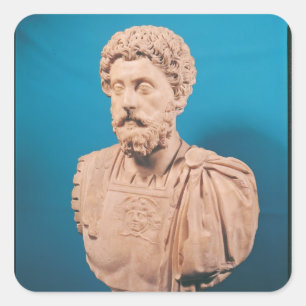 Byst av Marcus Aurelius Fyrkantigt Klistermärke