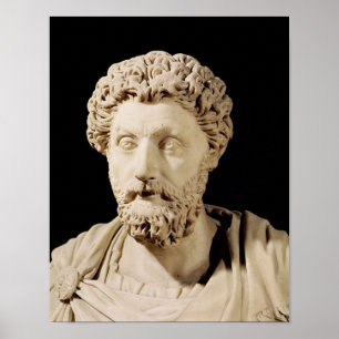 Byst av Marcus Aurelius Poster